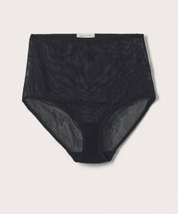 Black Mesh High Briefs