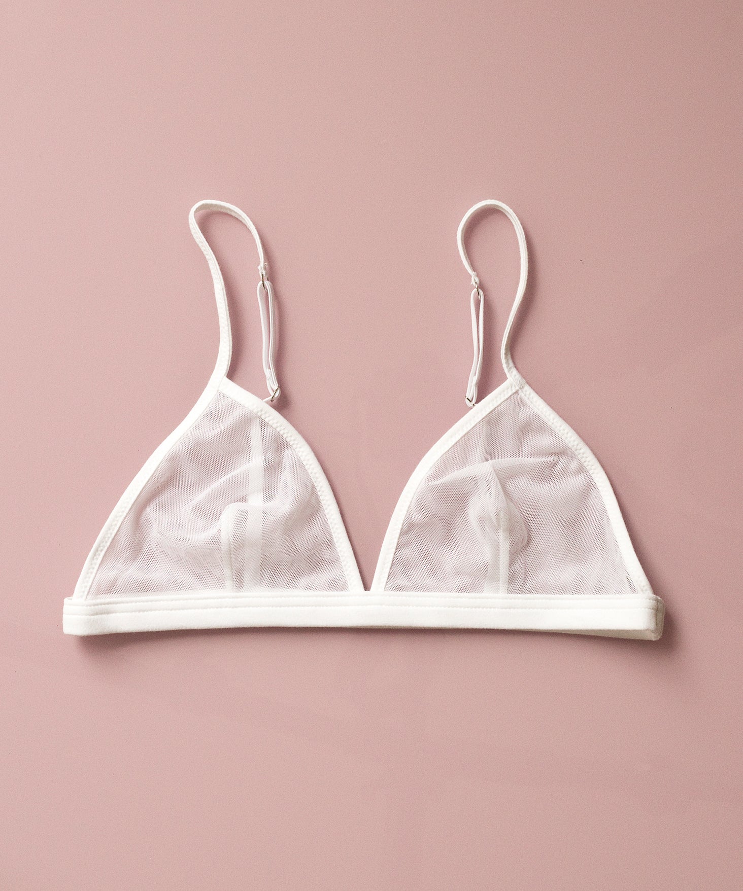 Mesh white bra