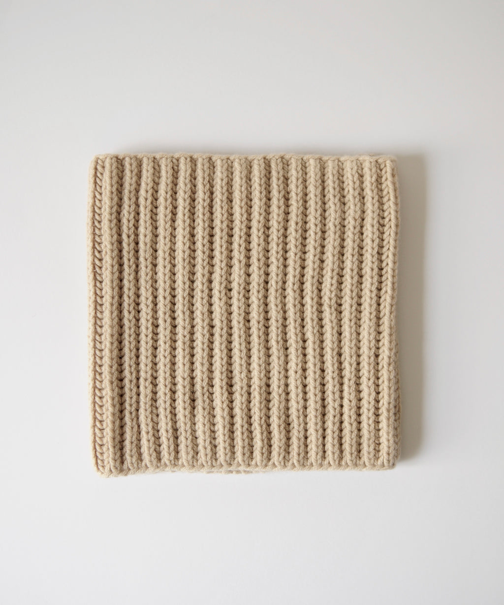 Fisherman's Rib Pullover Scarf (Recycled Cashmere, Oat)