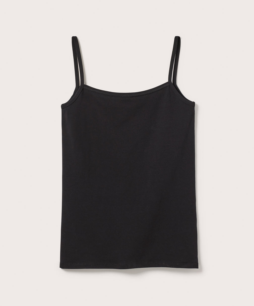 Spaghetti Vest Top (Black)