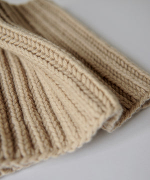 Fisherman's Rib Pullover Scarf (Recycled Cashmere, Oat)