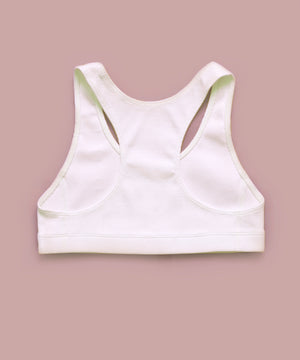 Ribbed Racerback Crop Top (White & Black)