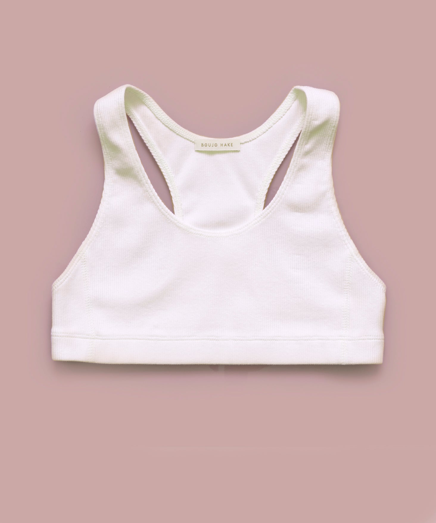 Ribbed Racerback Crop Top (White & Black)
